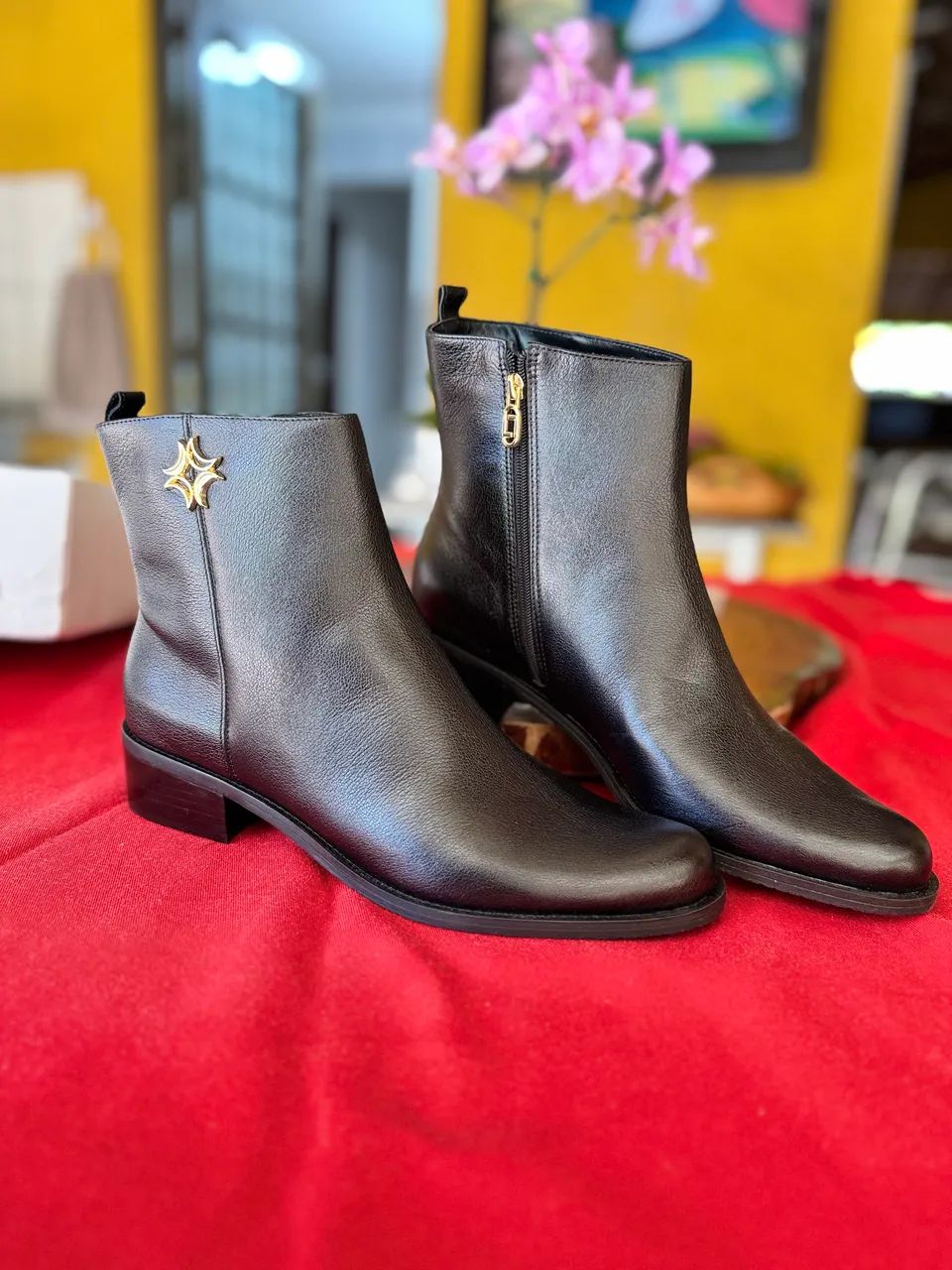 Bota de couro Luz da Lua