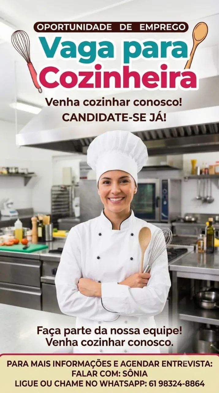 Oportunidade de emprego na Asa norte 