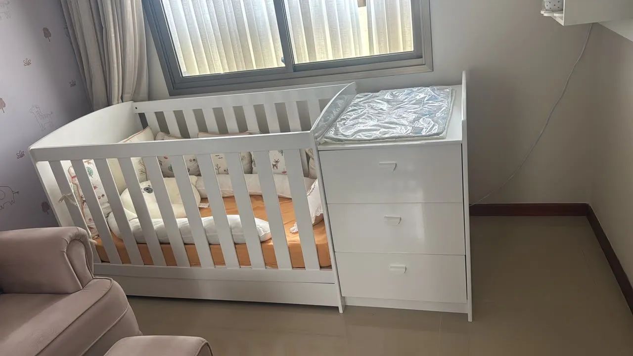 Berço com cômoda semi novo - Foto 2