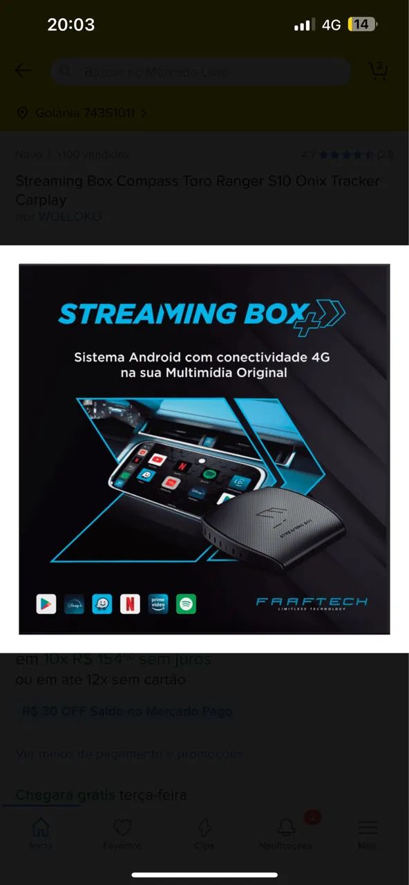 Car play automotivo/ streaming box. Faaftech - Foto 5