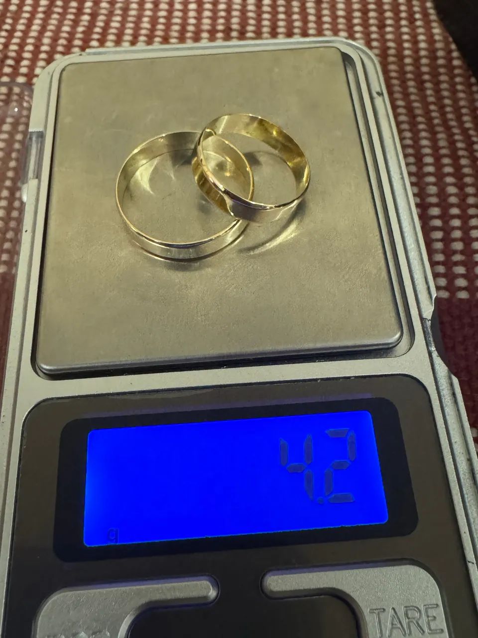 Alianças de ouro 18k (750) grife Bruner com 4,2 gramas e maciça. - Foto 3