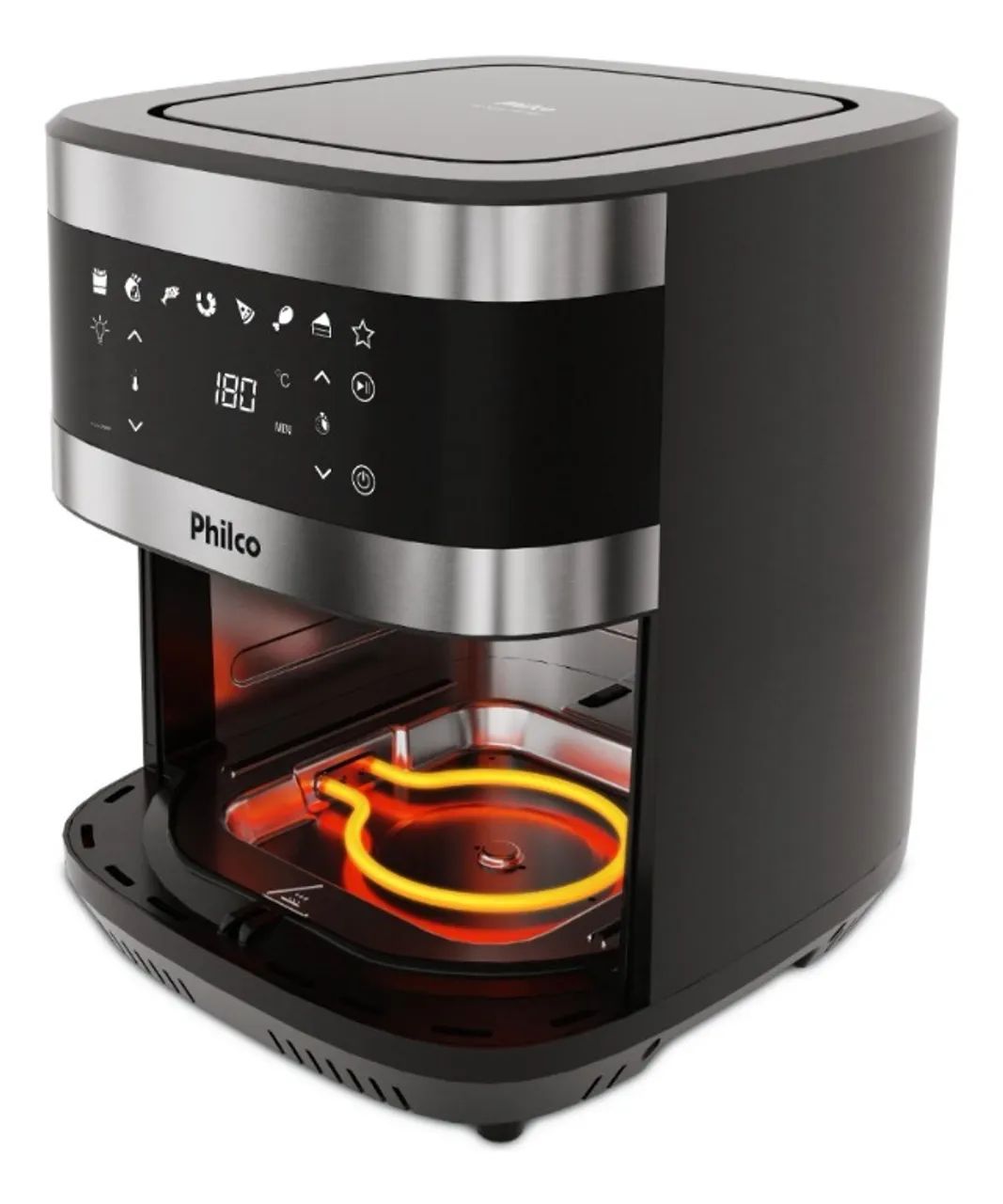 Air Fryer Philco 9L Visor Glass Painel Digital PAF90C - Foto 3