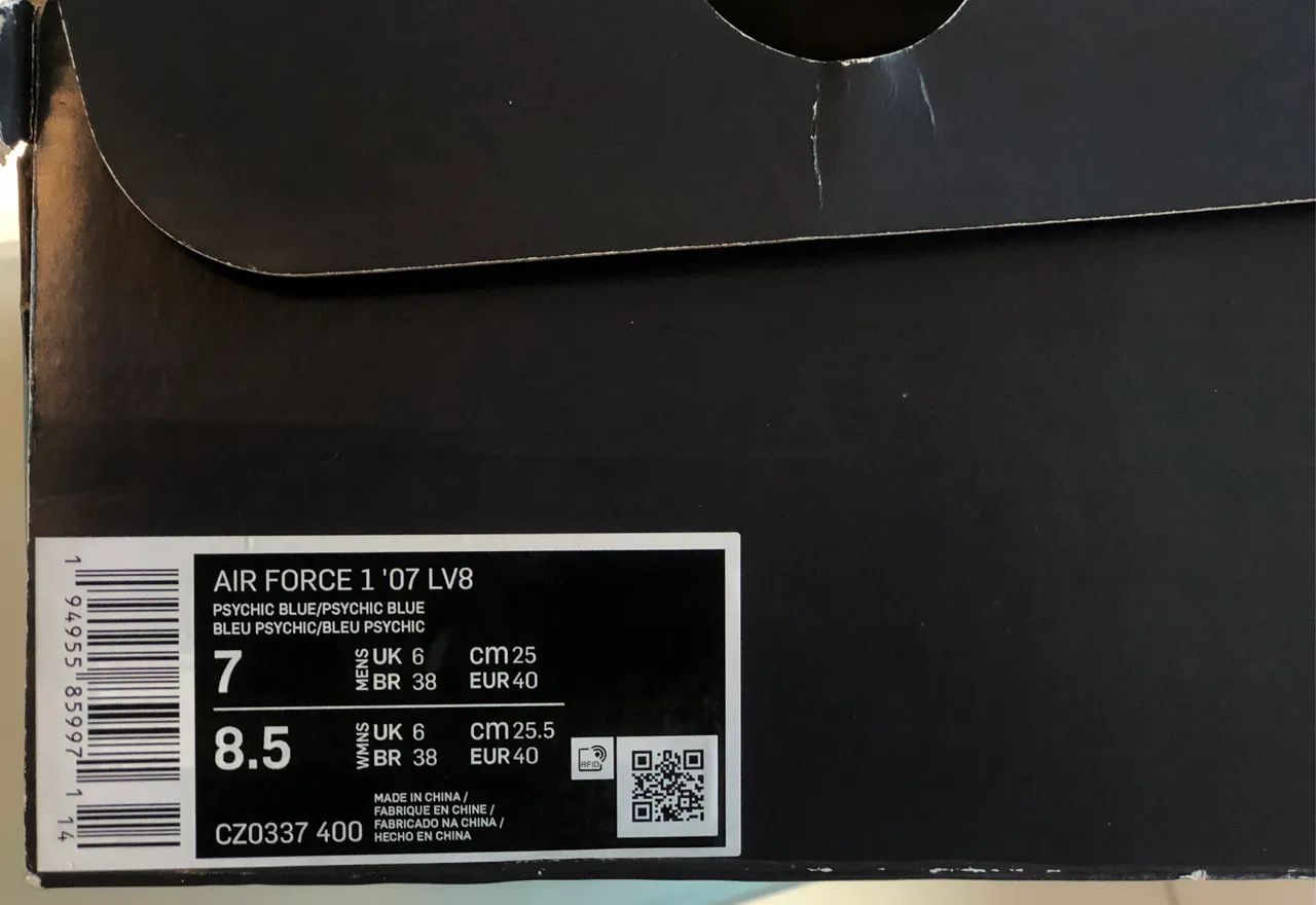 NIKE AIR FORCE 1 '07 LV8 - PSYCHIC BLUE - Foto 4