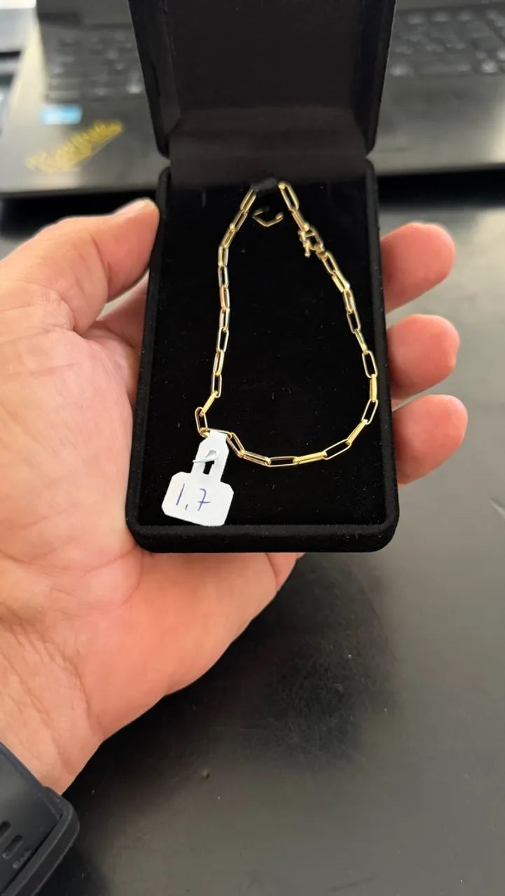 Pulseira ouro 18k. 21cm 1.7g nova 