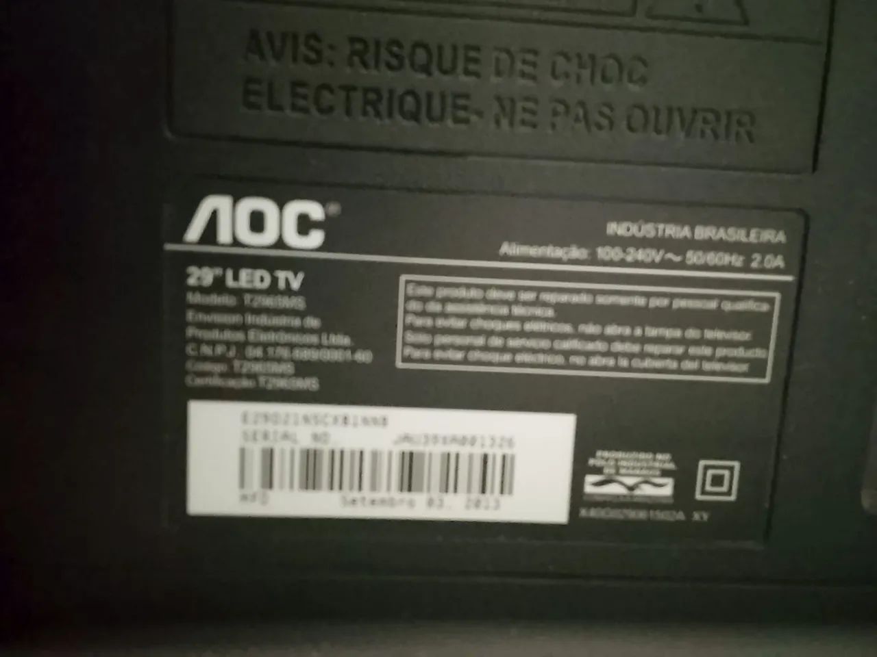 Tv AOC 29 polegadas 