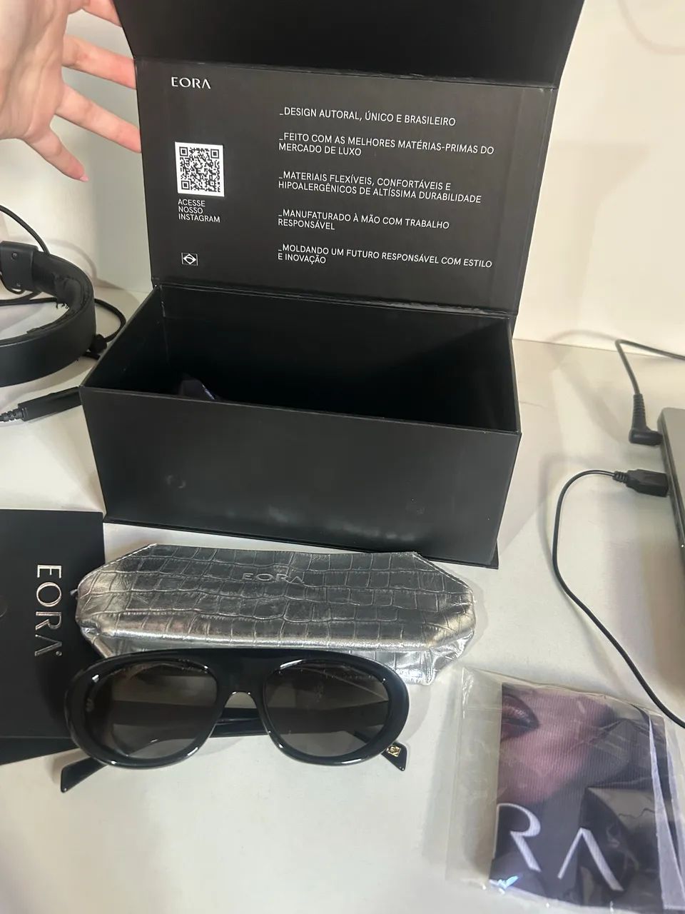 óculos eora eyewear onyx preto  - Foto 3