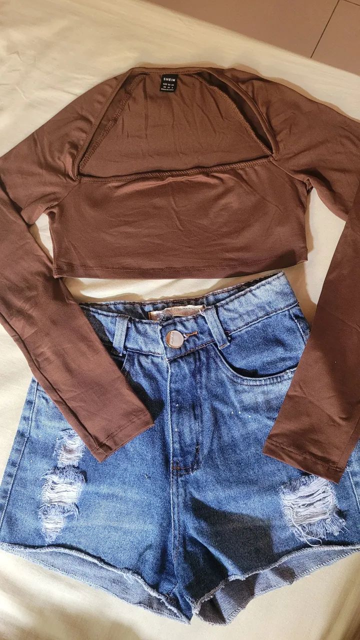 Short Jeans e cropped - Foto 3