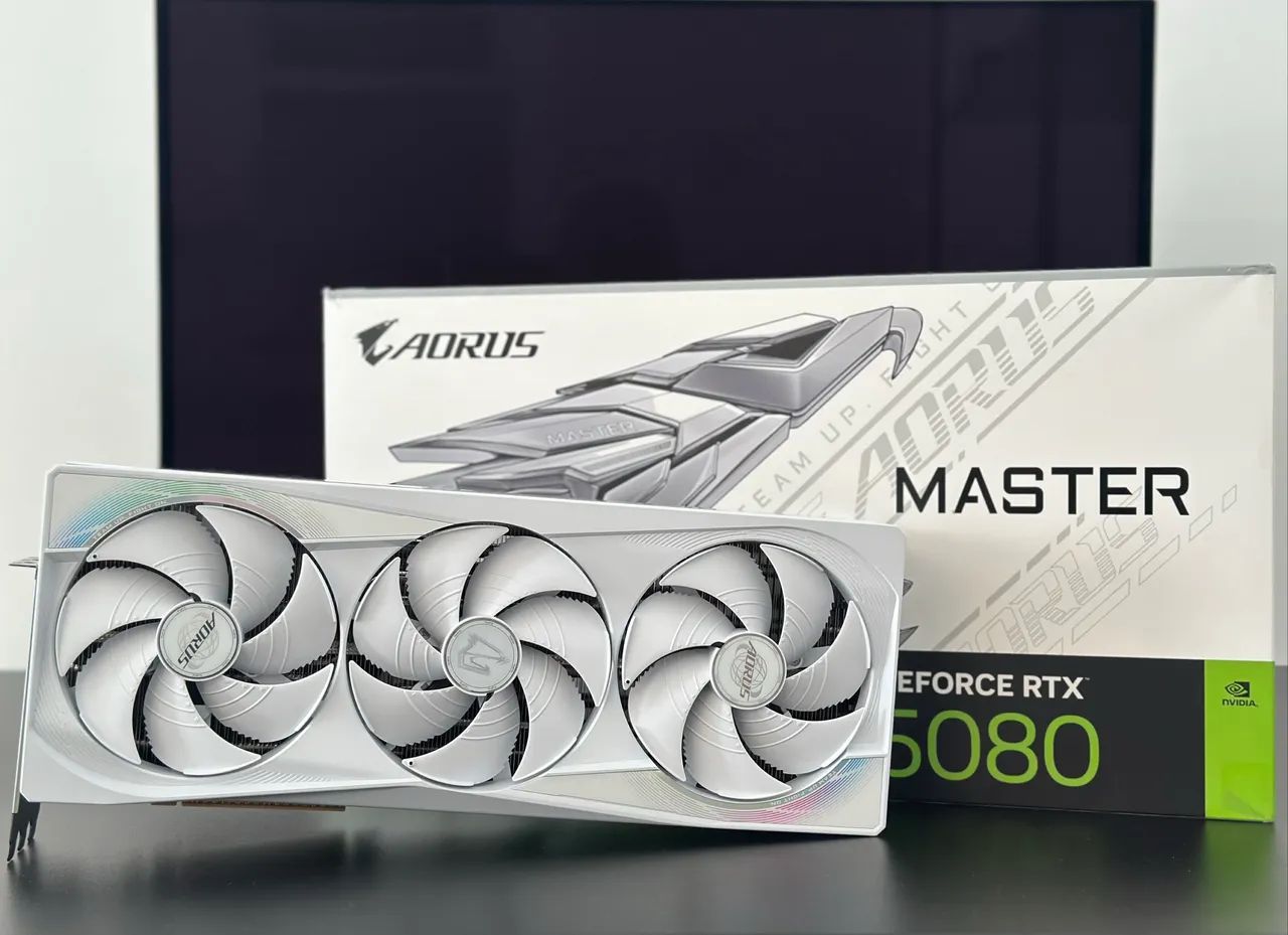 GIGABYTE Geforce RTX5080 AORUS ICE 箱破損 Placa de Vídeo RTX 5080 AORUS MASTER ICE - Placas de Vídeo
