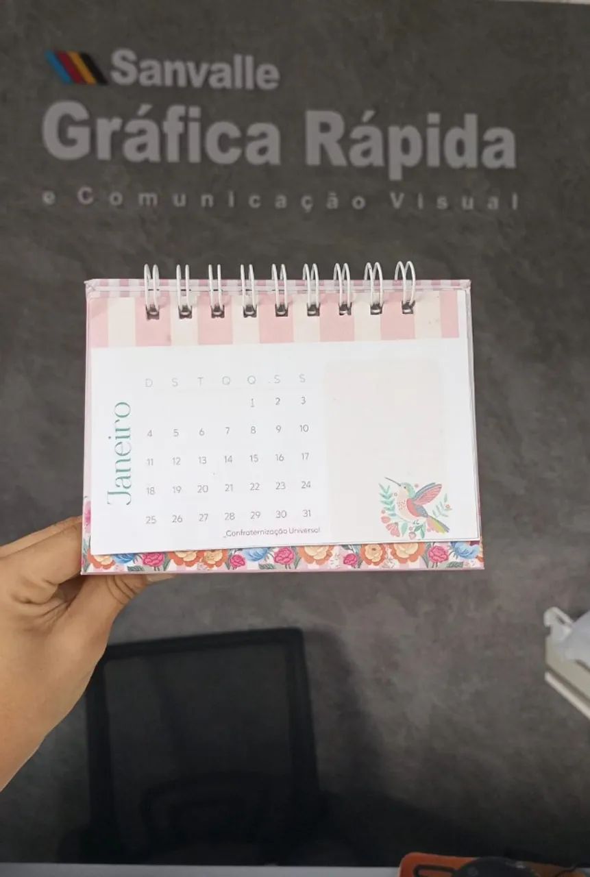 Calendário de Mesa A6 Personalizado