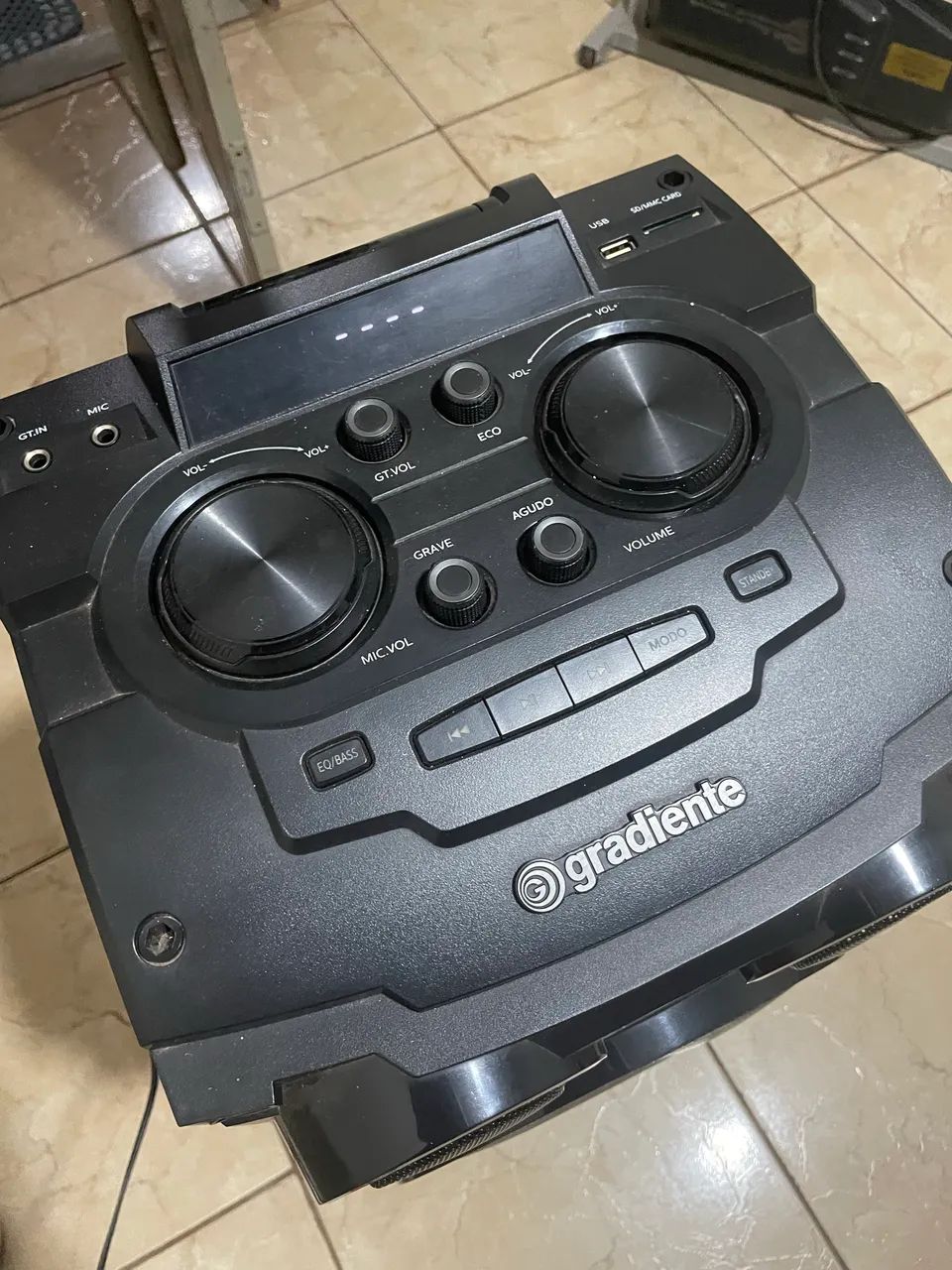 Caixa de Som Gradiente Grande - USB / Bluetooth / Microfone - Muito Potente - Foto 2
