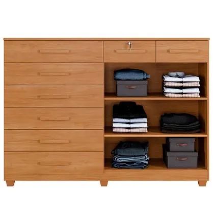 Comoda Paris Quarto Com 5 Gavetas E 1 Porta Ripada / pronta entrega  - Foto 3