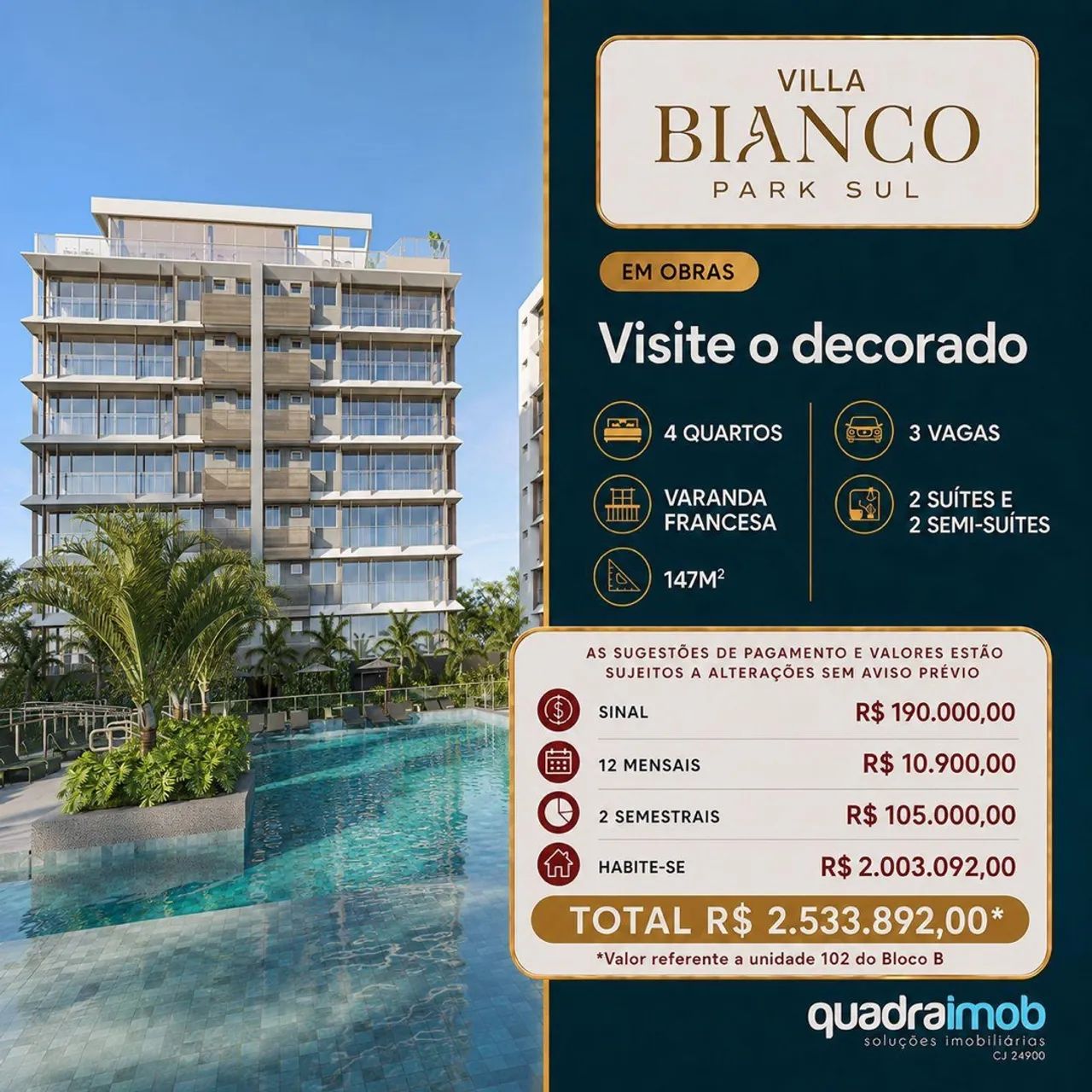 VILLA BIANCO UNIDADES DISPONÍVEIS  - Foto 5