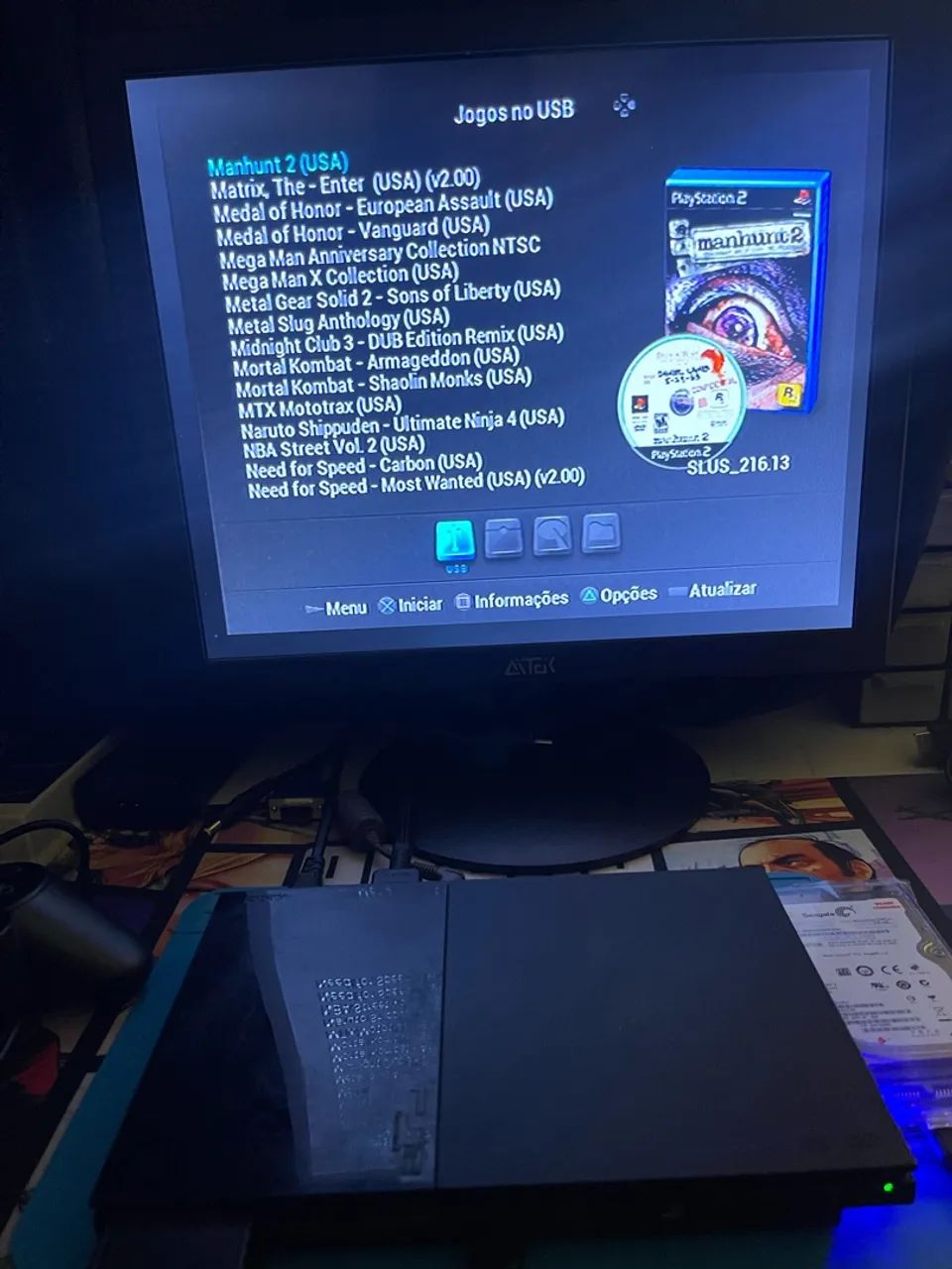 Ps2 slim + 80 jogos - Foto 5