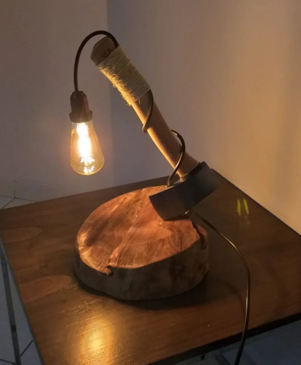Luminária rústica
