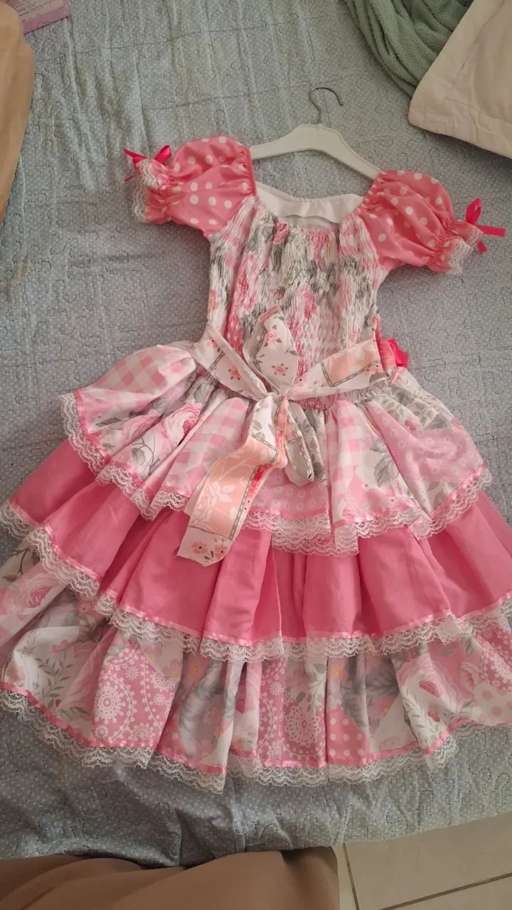 Vestido infantil junino  - Foto 2