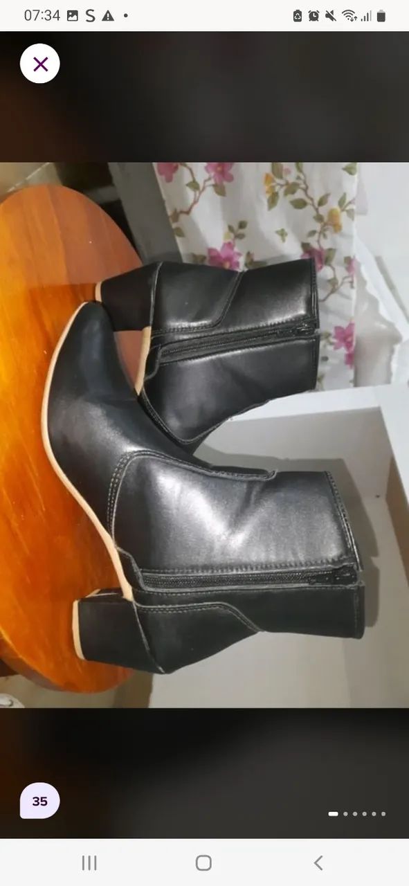 Bota preta shein