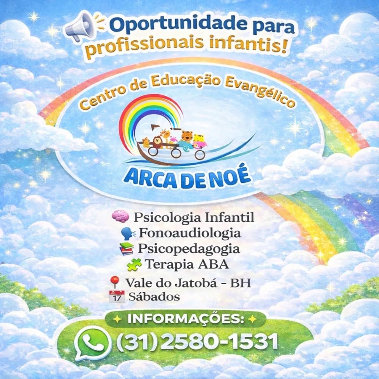 Oportunidade para profissionais na área infantil 