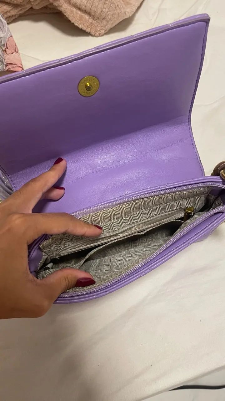 bolsa lavanda matelassê  - Foto 4