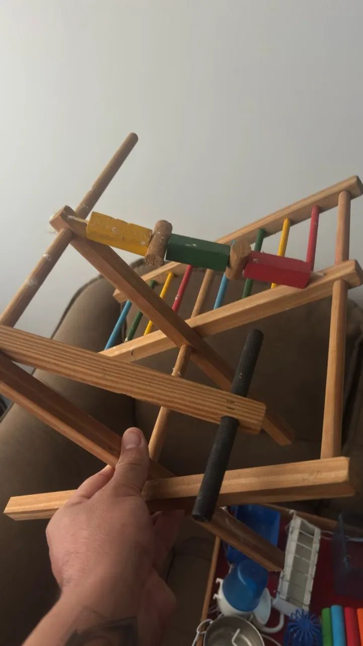 Puleiro brinquedo e itens