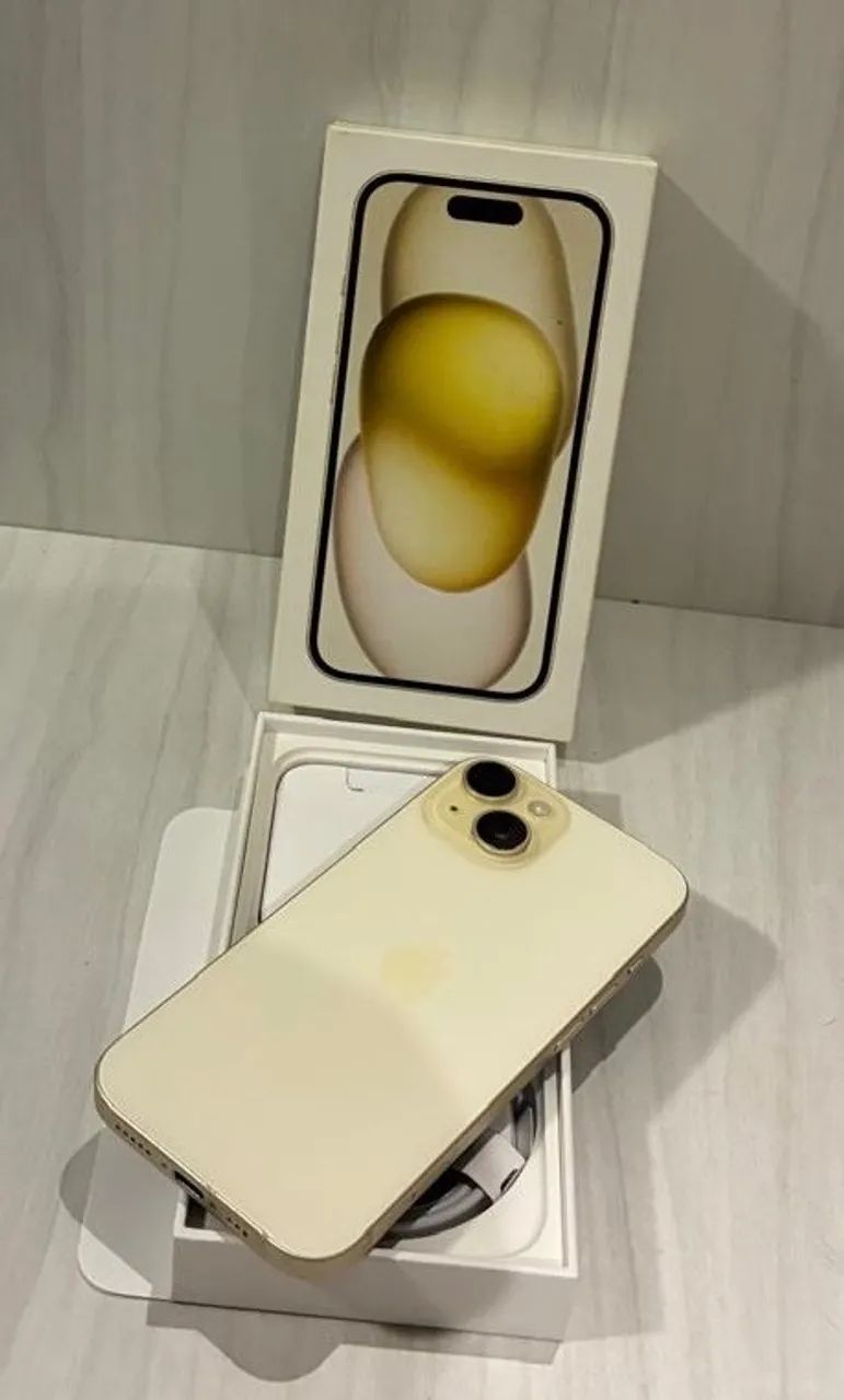 COMBO APPLE: iPhone 15 128GB Amarelo Impecável + Apple Watch de Brinde! - Foto 4