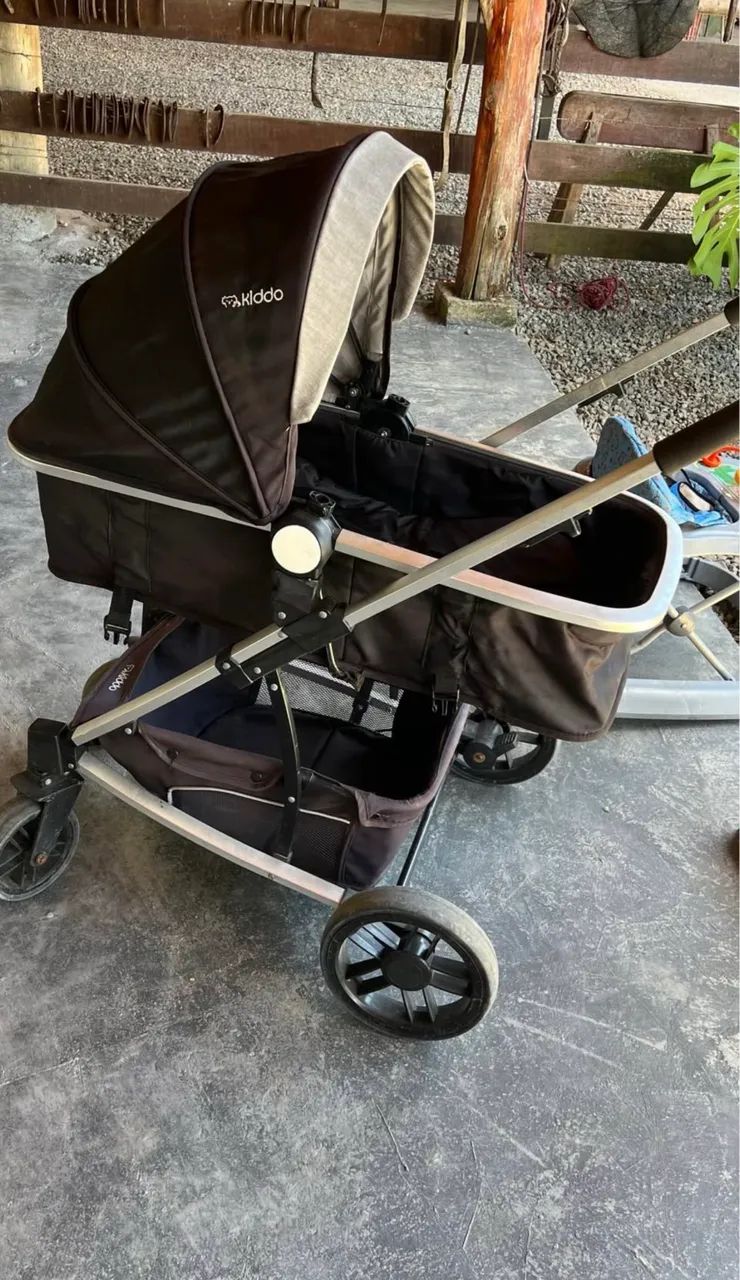 Carrinho de bebê Moisés + bebê conforto Kiddo - Foto 4