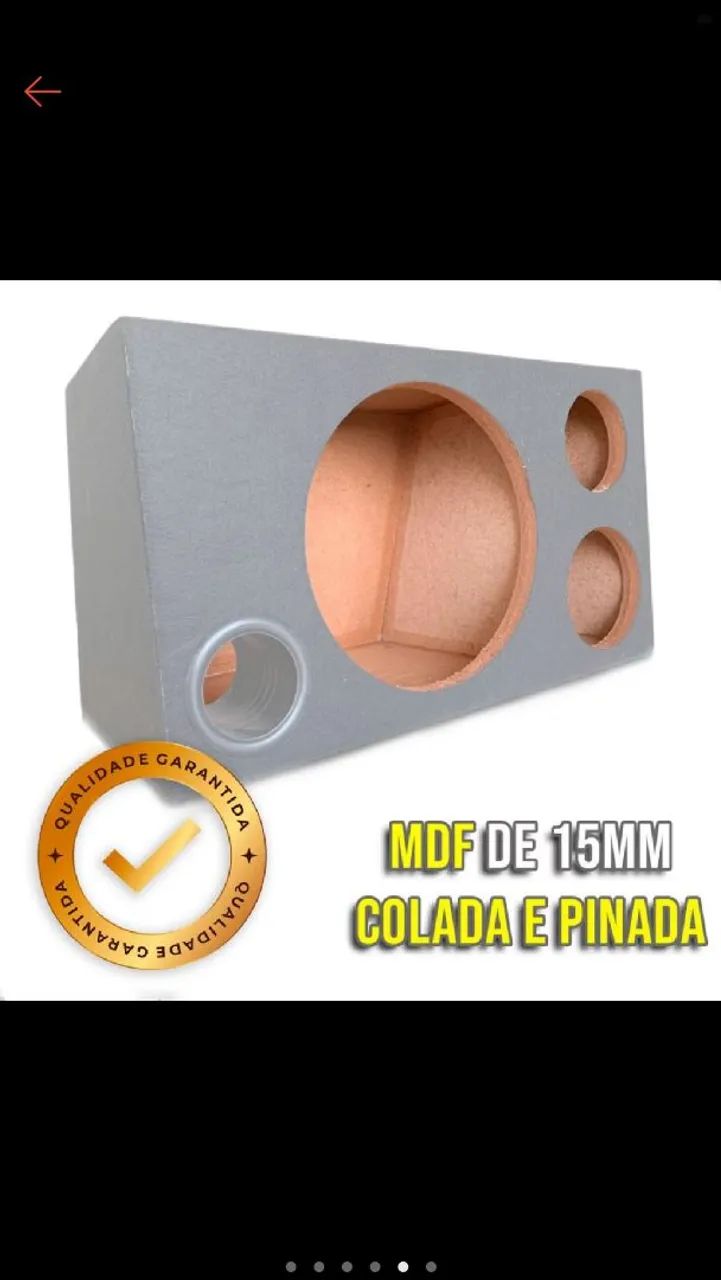 Caixa Trio Som Automotivo Falante. 12 Polegadas 38 Litros 100% Mdf Qualidade Premium. - Foto 2