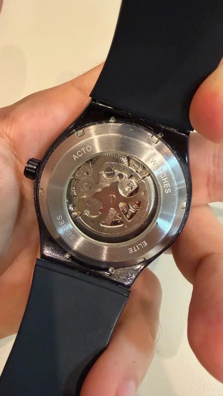 Relogio Acto Elite Black skeleton  - Foto 4