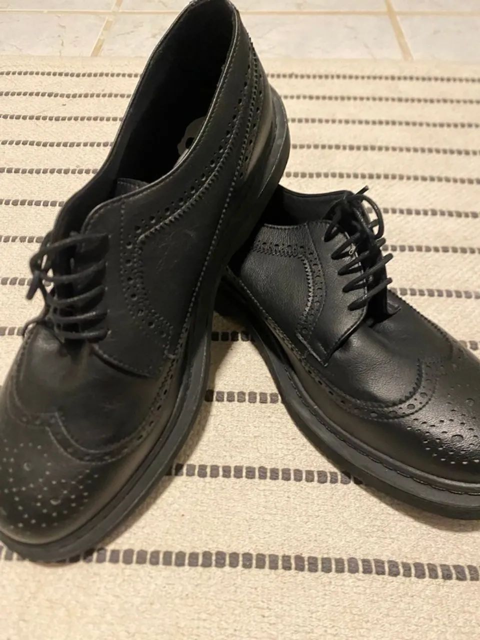 sapato brogue king ss preto 41 - Foto 4
