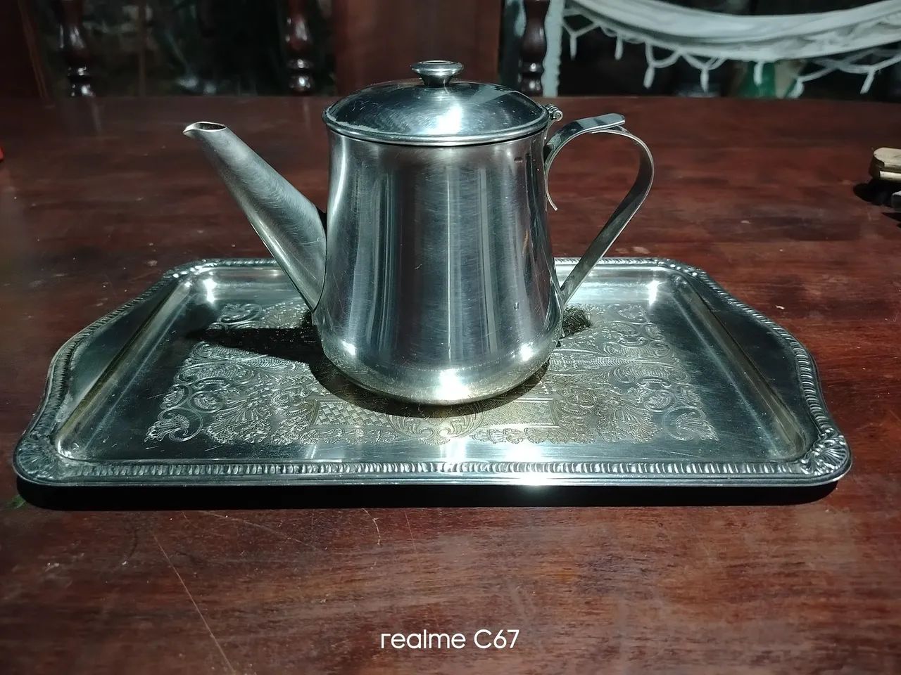 Bule e bandeja vintage década de 80 