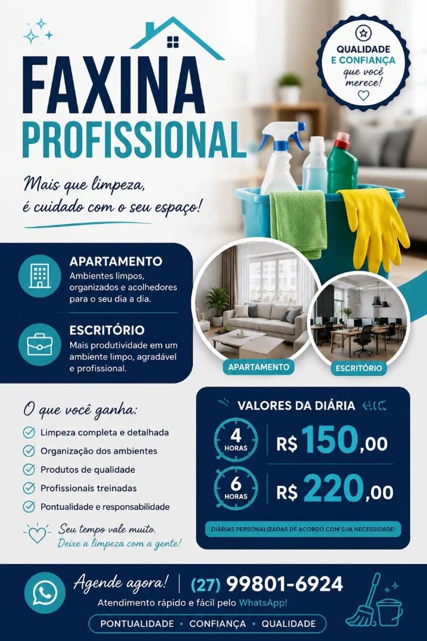 Serviços de faxina 