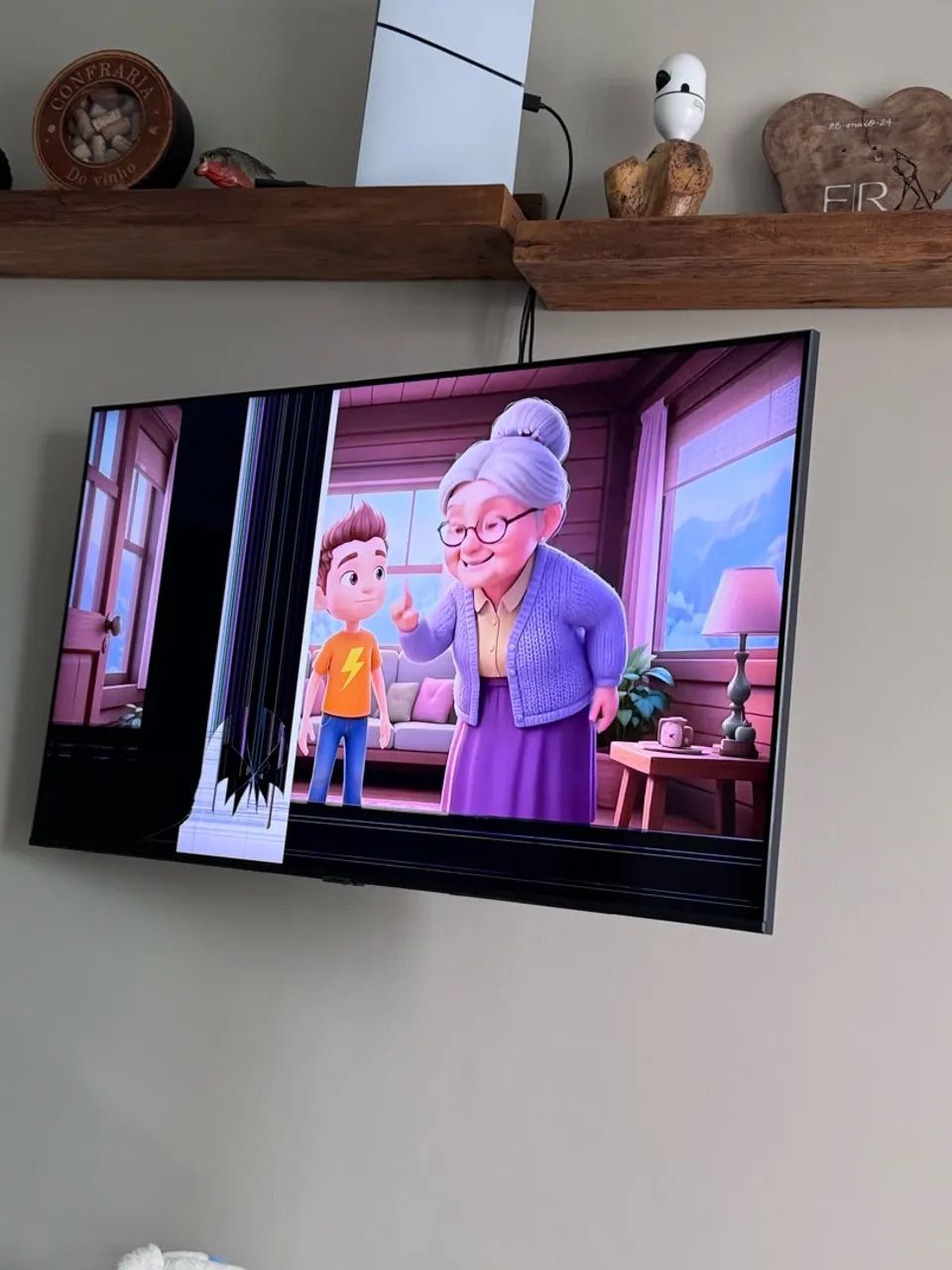 Tv Samsung 50 polegadas com a tela quebrada