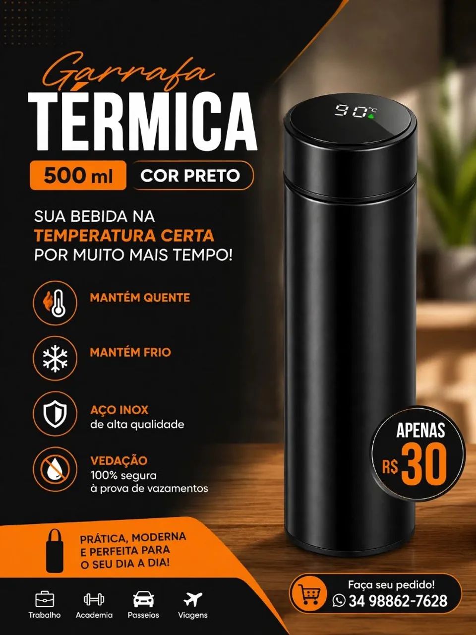 Garrafa térmica 500 ml 