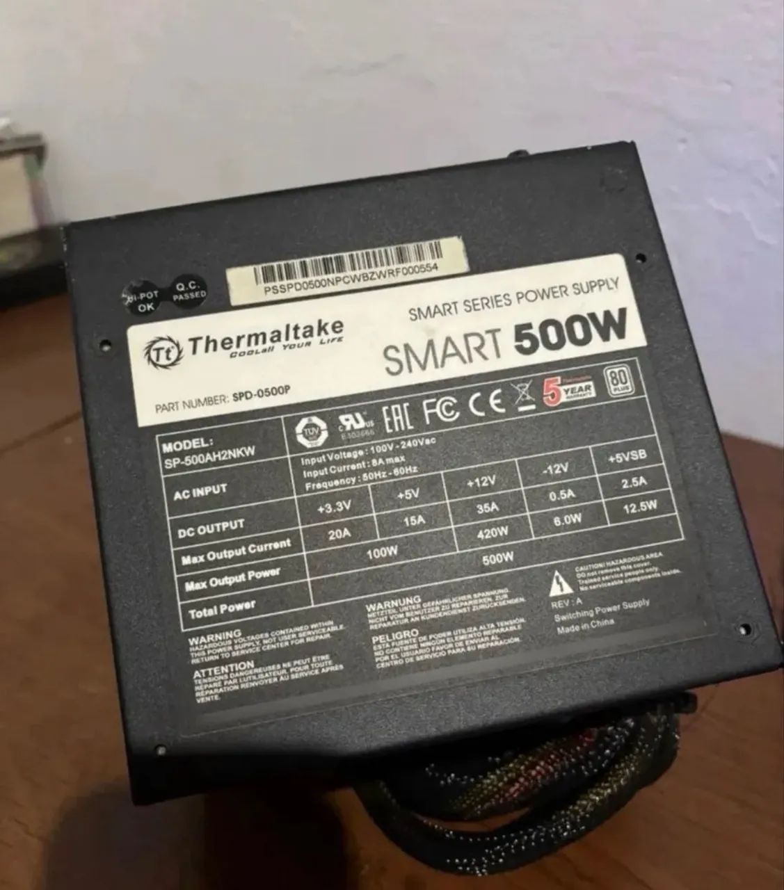 FONTE 500W 80 PLUS THERMALTAKE
