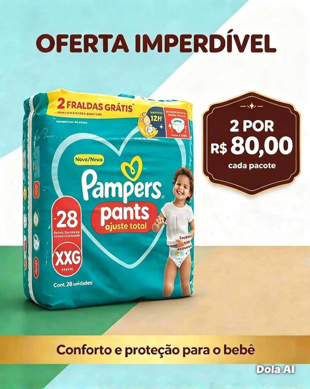 Fraldas descartáveis pampers  - Foto 2