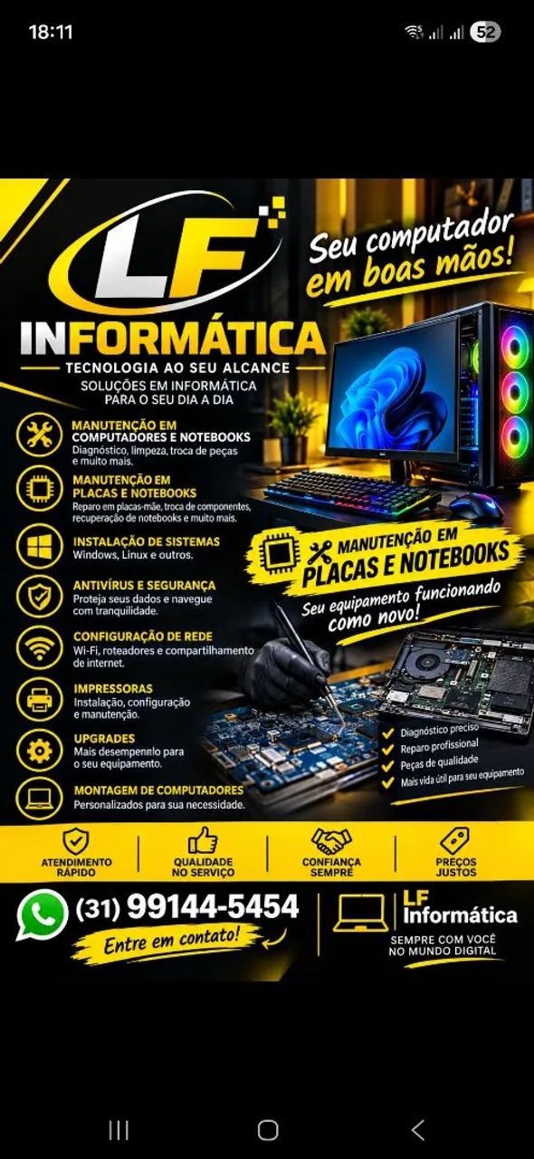 . Serviço de informática em BH