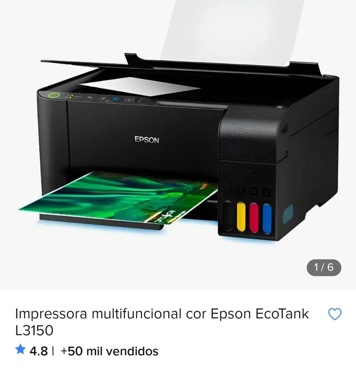 ? Impressora Multifuncional Epson EcoTank L3150 - Seminova