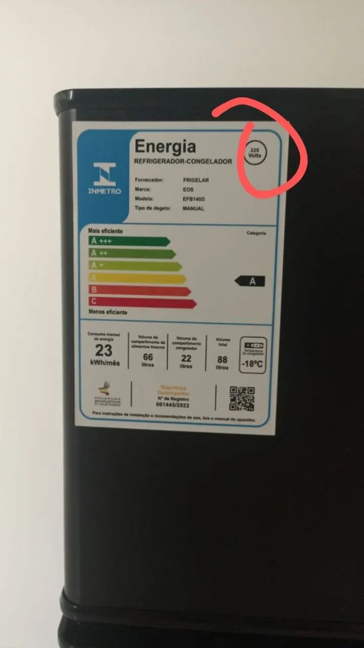 Frigobar Duplex Eos Efb140d 88 Litros Preto 220v - Foto 3