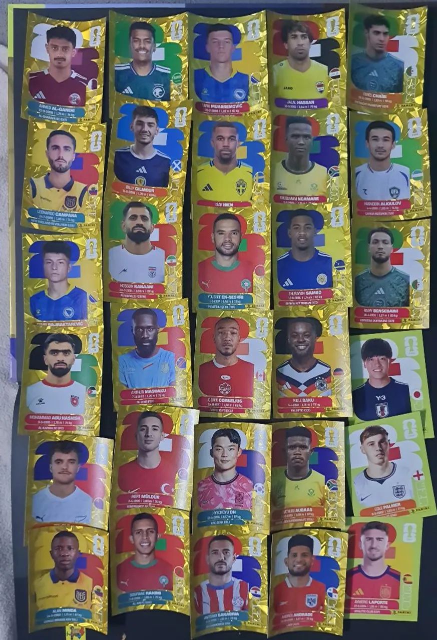 Figurinha Gold Crumple Copa 2026