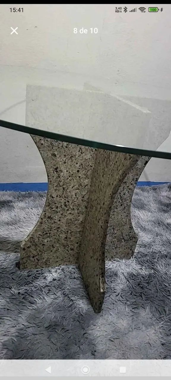Mesa de vidro com  1.20 MT de diâmetro é 13 mmde espessura  - Foto 2