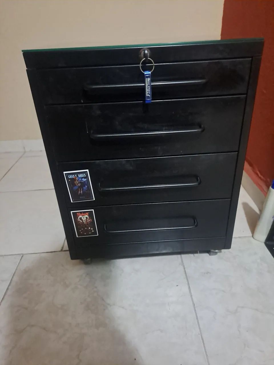 Black 4-Drawer Cabinet