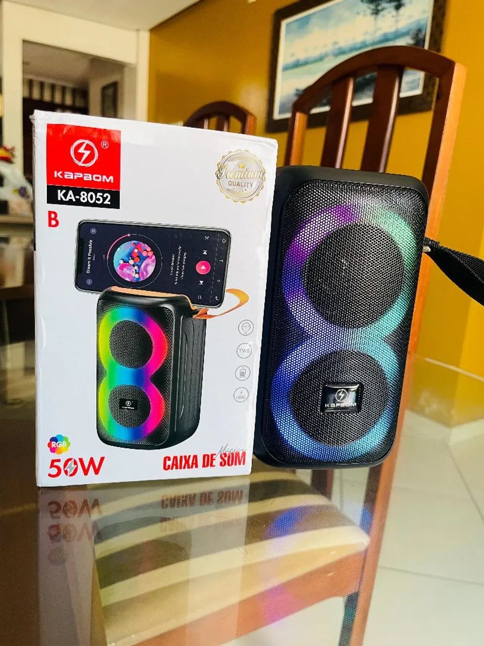 CAIXA DE SOM BLUETOOTH PORTÁTIL 50W - Foto 4