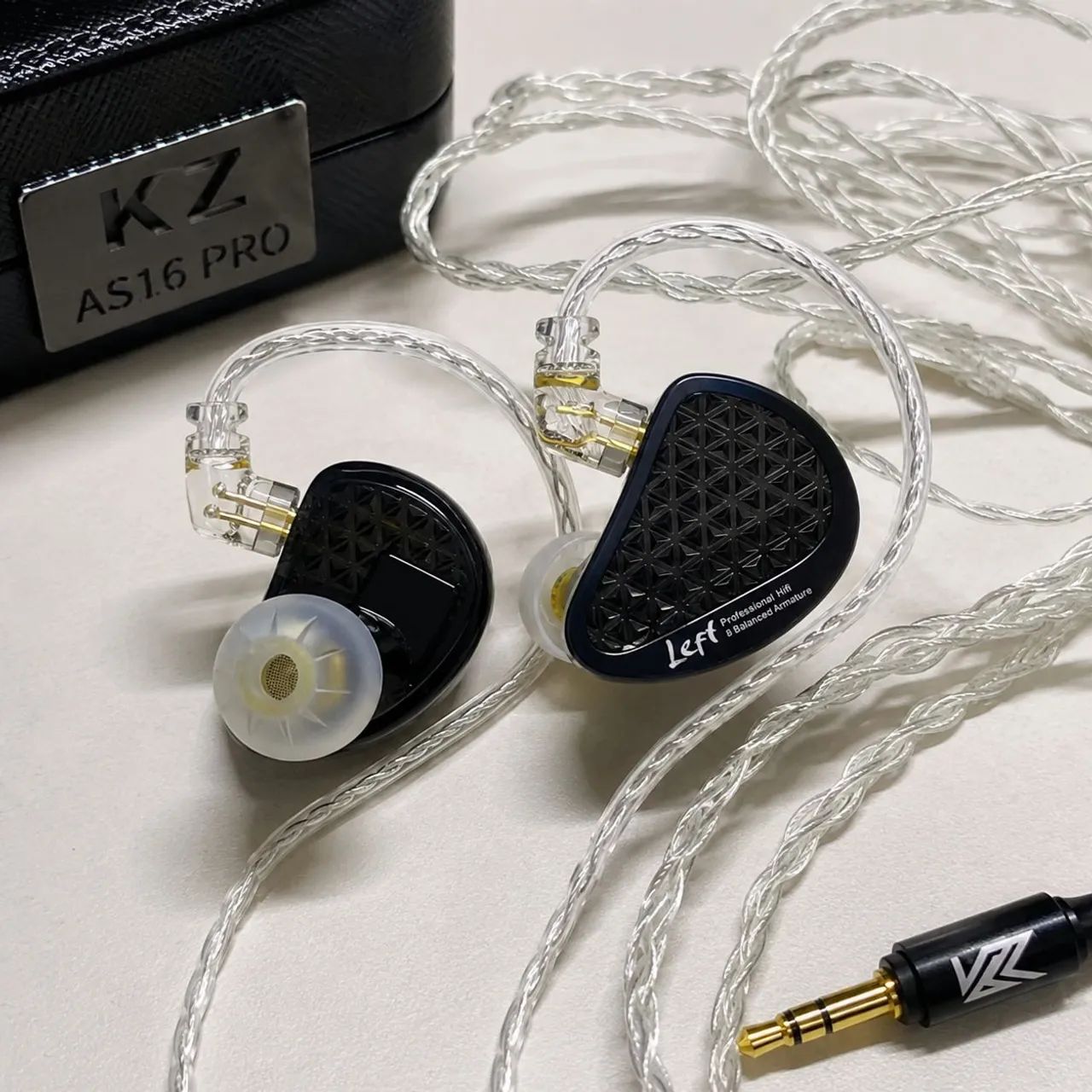 Fone KZ AS16 PRO Fone In Ear Hi-Fi Profissional 8 Drivers BA
