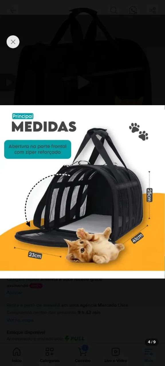 Bolsa pet cães e gatos  - Foto 3