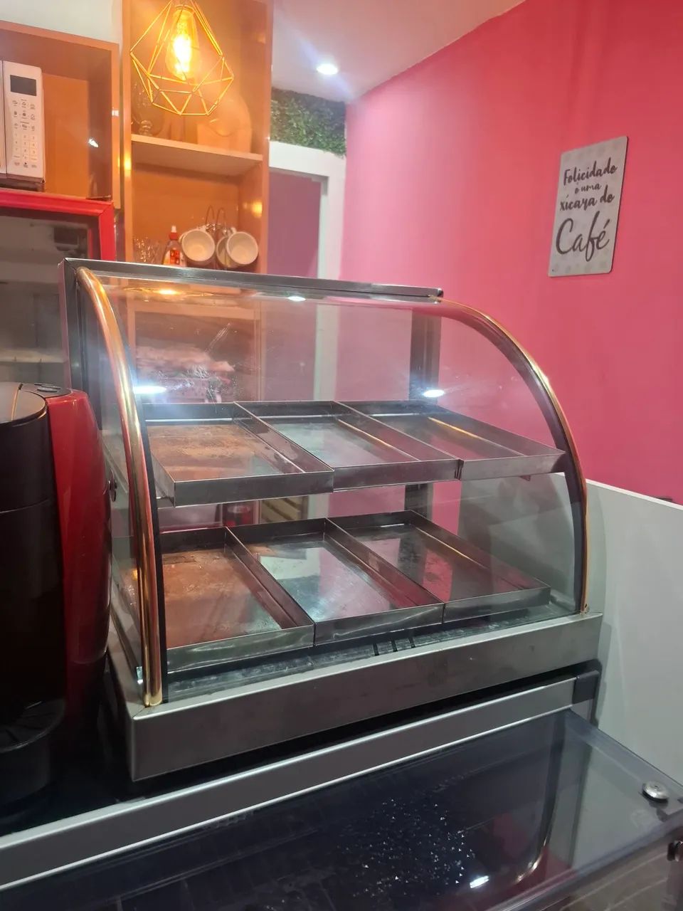 Vitrine de salgado, nova pouco tempo de. Uso