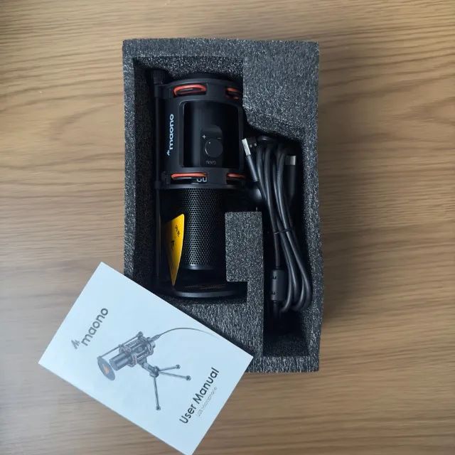 Microfone USB Maono PM471TS Kit com Tripé e Pop Filter - Excelente - Foto 2