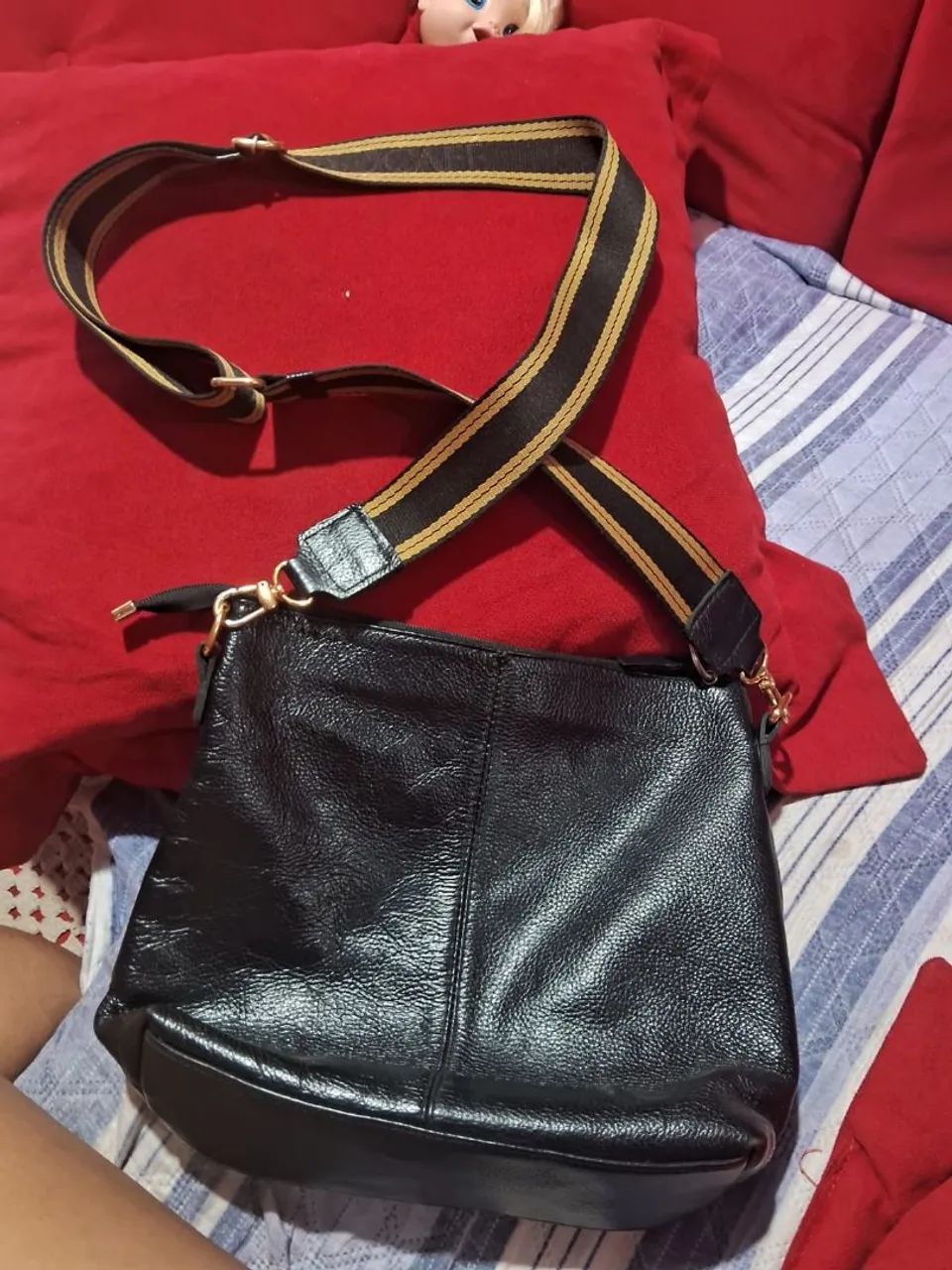 Bolsa couro café  - Foto 2