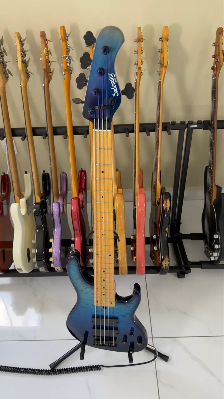 Baixo Sadowsky M5 NYC 1994, Quiled Maple
