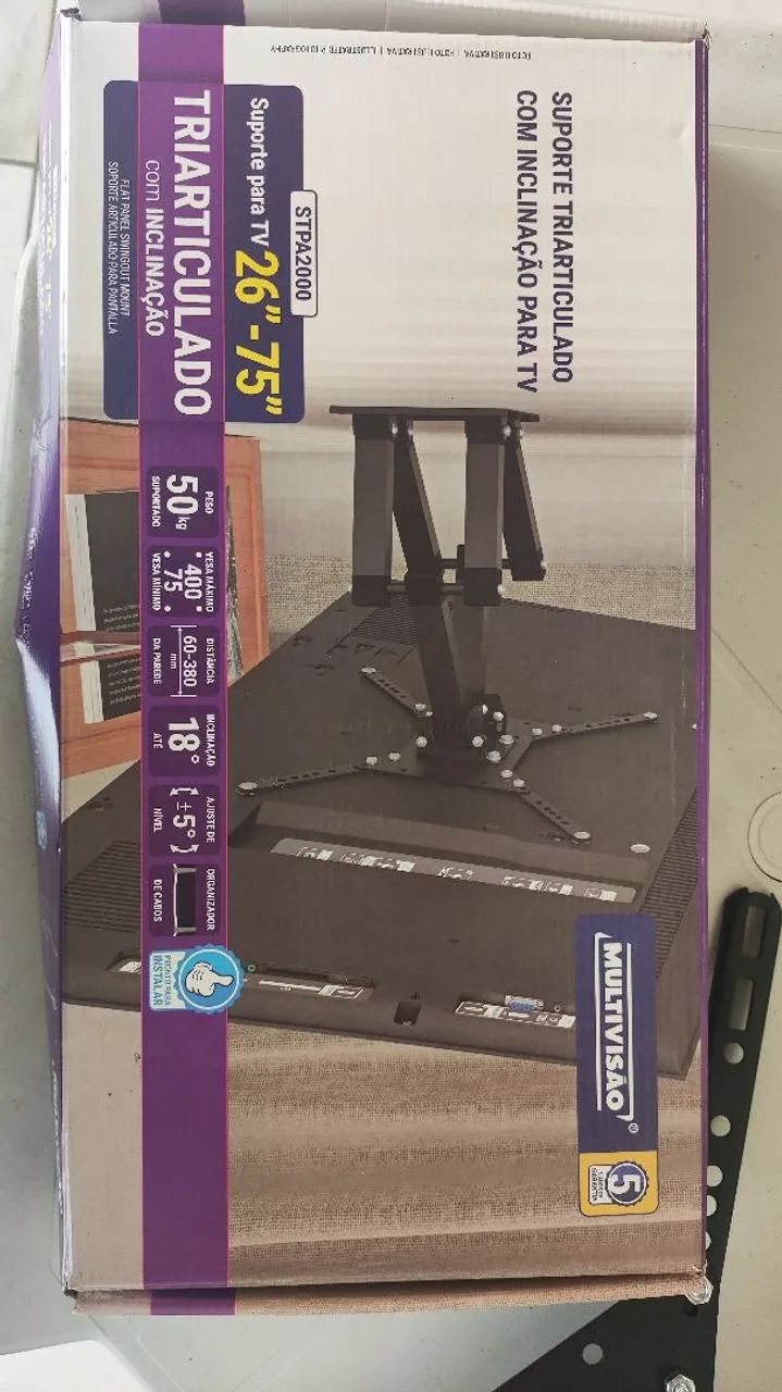 Vendo suporte articulado inclinável para smarts tvs até 75 polegadas 