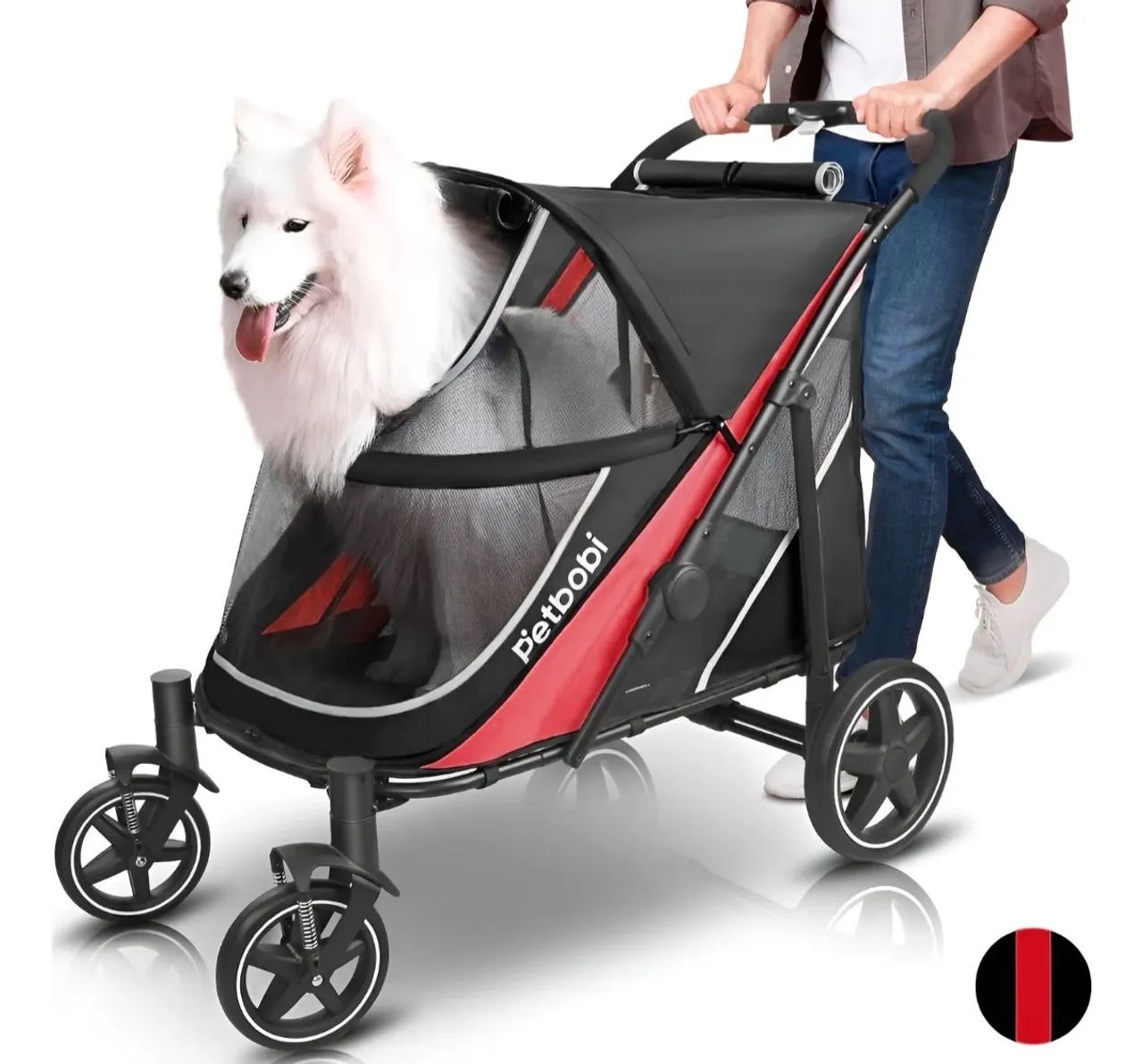 Carrinho Passeio Pet Cães Médio Grande Porte Até 60kg Pc400t - Foto 2
