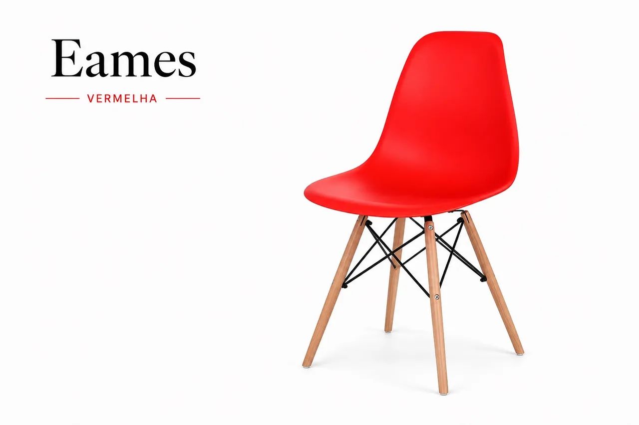 Cadeira Eames Vermelha Nova - Preço Especial - Foto 5